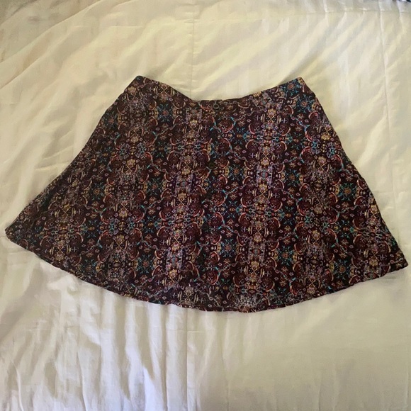 Patterned Button Skater Skirt - Picture 9 of 9